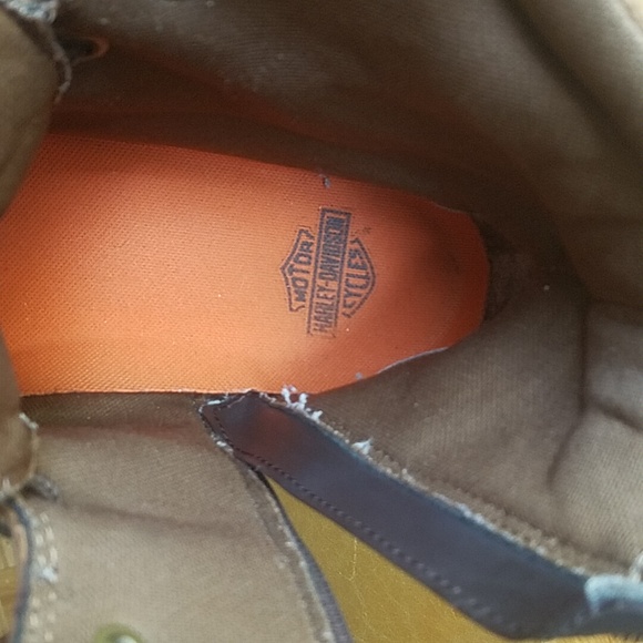 Harley Davidson Motorcycle Vintage Distressed Brown Leather Boots 11 - Picture 12 of 14